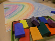 Load image into Gallery viewer, FILANA Organic Beeswax Crayons: 12 Classic Colors in Block