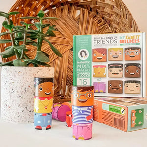 My Family Builders - Mix & Match Wooden Blocks (16pc)