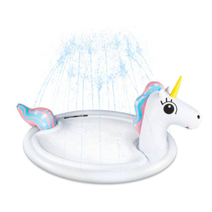 DAMAGED BOX - Unicorn Splash Pad Sprinkler with Pool
