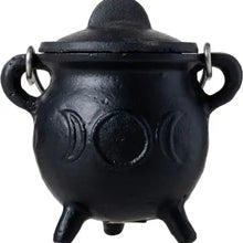Load image into Gallery viewer, Cast Iron Cauldron with Lid and Handle for Potions