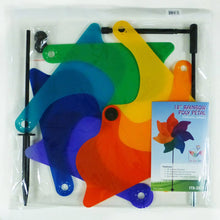 Load image into Gallery viewer, 18&quot; Rainbow Poly Petal Spinner