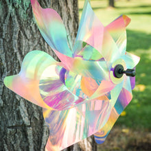 Load image into Gallery viewer, 18&quot; Striped Iridescent Pinwheel Spinner