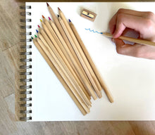 Load image into Gallery viewer, WOODEN PENCIL BOX + COLORED PENCILS - COSMIC