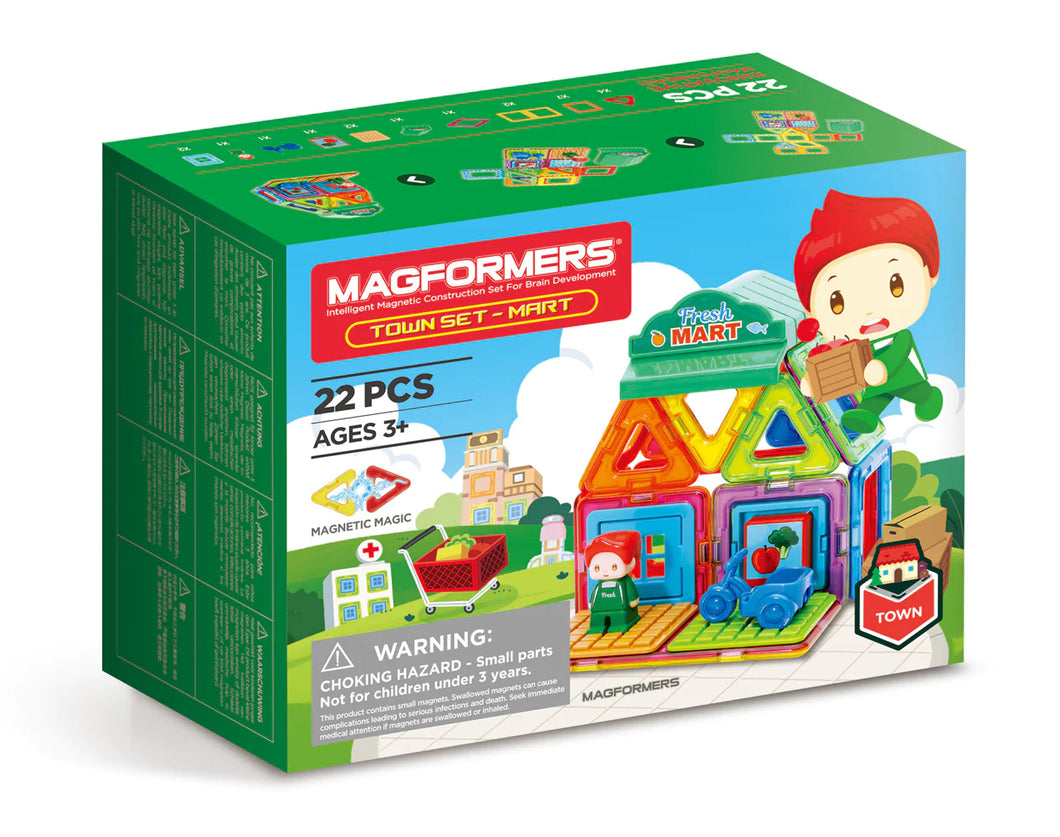 Magnetic Town Set - Mart 22PC