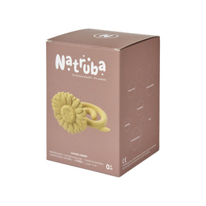 Natural rubber Teether Sunflower - Yellow