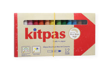 Load image into Gallery viewer, Kitpas Rice Bran Wax Art Crayons 12 Colors