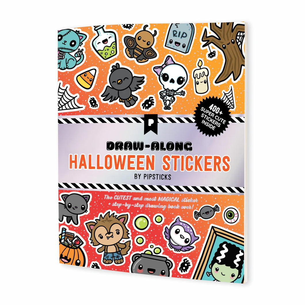 Draw-Along Halloween Sticker Book