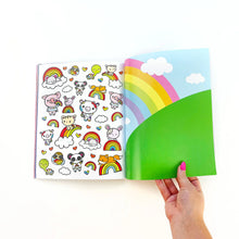 Load image into Gallery viewer, Draw-Along Rainbow Sticker Book