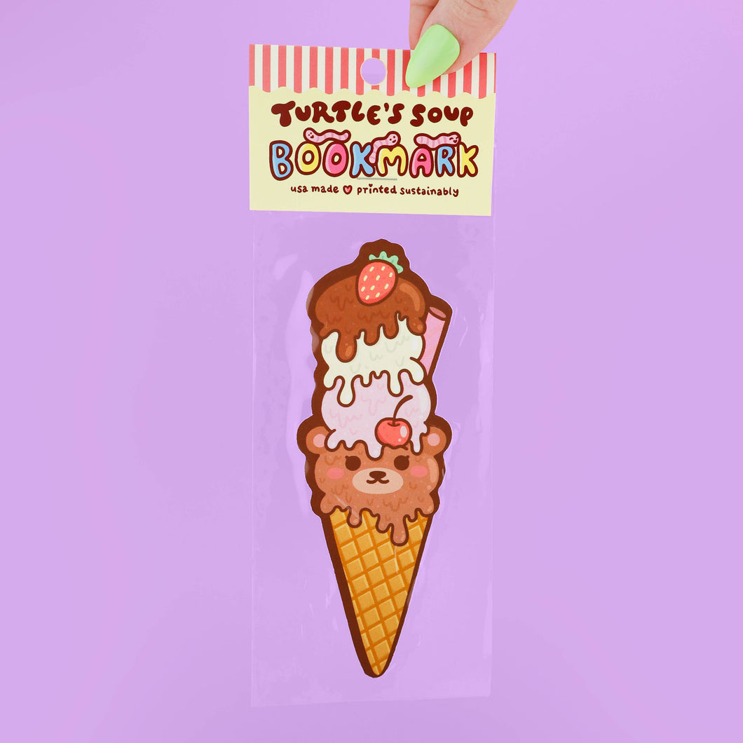 Ice Cream Bear Reader Gift Bookmark