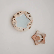 Load image into Gallery viewer, Star Rattle and Baby Mirror Set