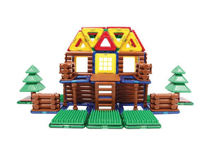 Log House - Magformer building set 87PC