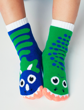Load image into Gallery viewer, T-Rex &amp; Triceratops Mismatched Socks