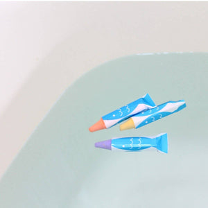 Kitpas for Bath Crayons (made from Rice Wax) - 10 Colors With Sponge