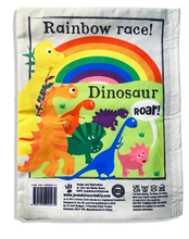 Load image into Gallery viewer, Nursery Times Crinkly Newspaper - Rainbow Dinosaurs