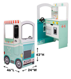 Wooden Food Truck Kitchen & Culinary Set