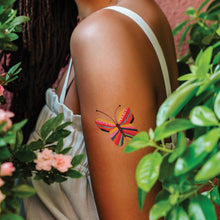 Load image into Gallery viewer, Rainbow Butterfly Tattoo Pair