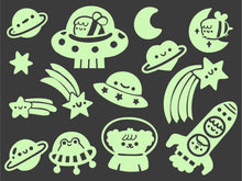 Load image into Gallery viewer, Cosmic Cute! Glow in the Dark Stickers by ILARIAPOPS