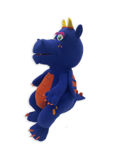 Load image into Gallery viewer, Blue Hugo Dragon Hand Puppet