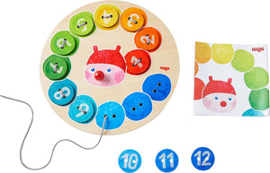 SALE - Rainbow Caterpillar Threading Game