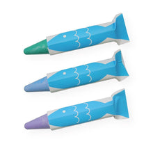 Load image into Gallery viewer, Kitpas Bath Rice Wax Crayons 3 colors - Fish
