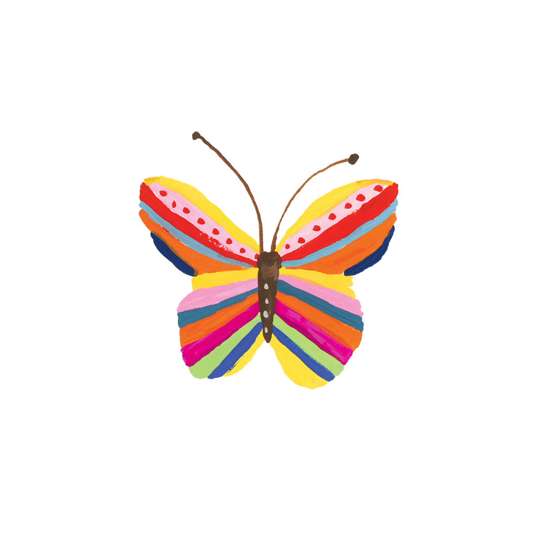Rainbow Butterfly Tattoo Pair