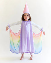Load image into Gallery viewer, 100% Silk Fairy Dress - Purple/Rainbow