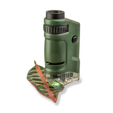 Load image into Gallery viewer, MicroBrite 20x-40x LED Lit Pocket Microscope with Slides and Base