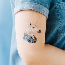 Load image into Gallery viewer, Cool Unicorn Tattoo Pair