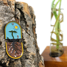 Load image into Gallery viewer, Find New Roots Enamel Plant Pin