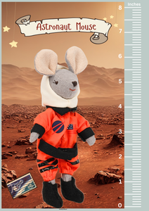 Astronaut Mouse in a Box with the bedding