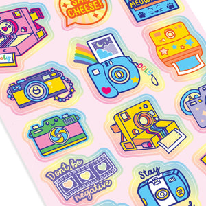Stickiville Stickers: Cute Cameras(Metallic Foil)