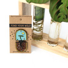 Load image into Gallery viewer, Find New Roots Enamel Plant Pin