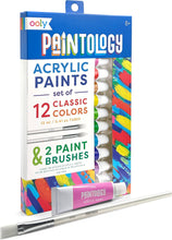 Load image into Gallery viewer, Paintology Acrylic Paints + 2 Brushes - Classic Colors