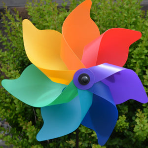 18" Rainbow Poly Petal Spinner