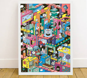 Video Game Giant Sticker poster