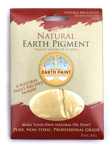 3 oz. Earth & Mineral Pigments: Natural Gold Mica