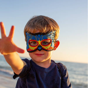 Painted Bunting Bird Wings + Mask (Kids Costume Set)