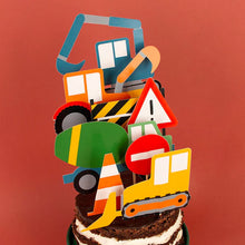 Load image into Gallery viewer, Construction Cake Toppers