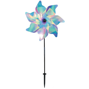 18" Striped Iridescent Pinwheel Spinner