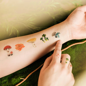 Colorful Mushrooms Tattoo Sheets