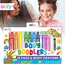 Load image into Gallery viewer, Body Doodlers Face &amp; Body Crayons - Set of 12 Colors