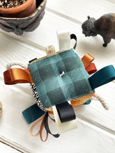Load image into Gallery viewer, Earth Rainbow Sensory Baby Block Ribbons Rattle