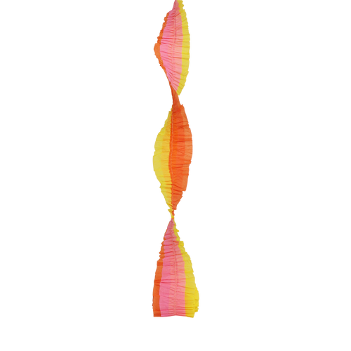 Tri-Tone Sunset Crepe Garland 3m
