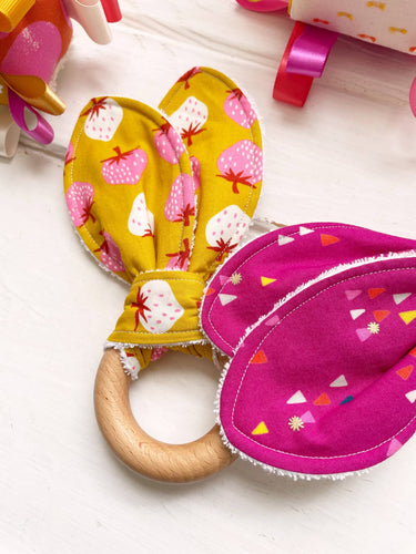 Wild Berry Pennant Flags Wood Teething Toy