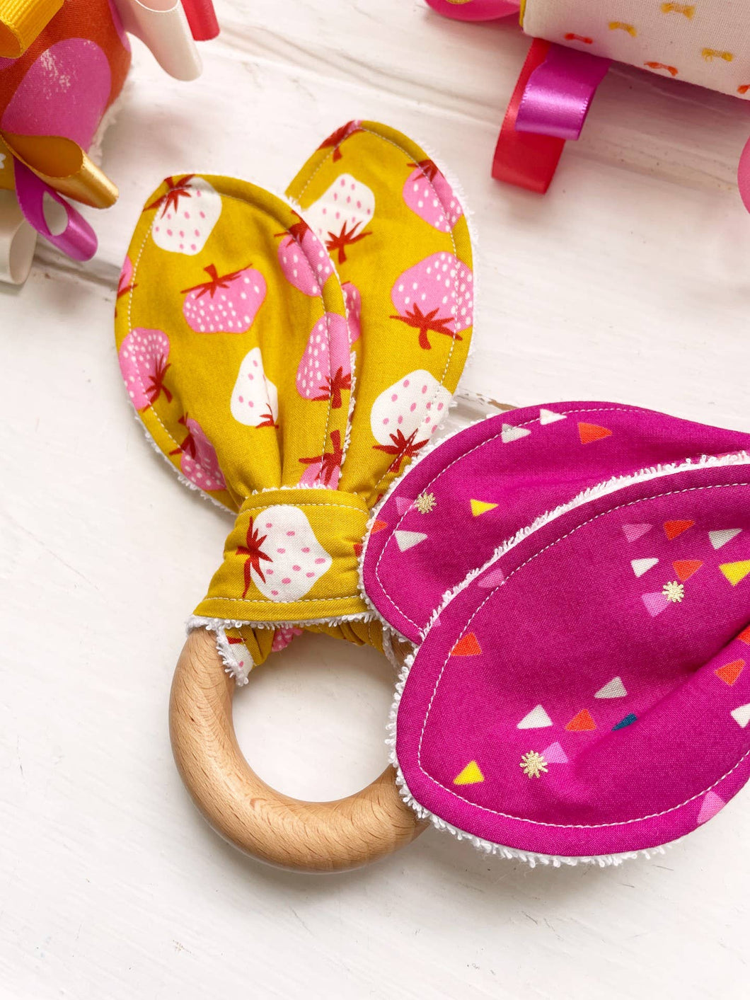 Wild Berry Pennant Flags Wood Teething Toy