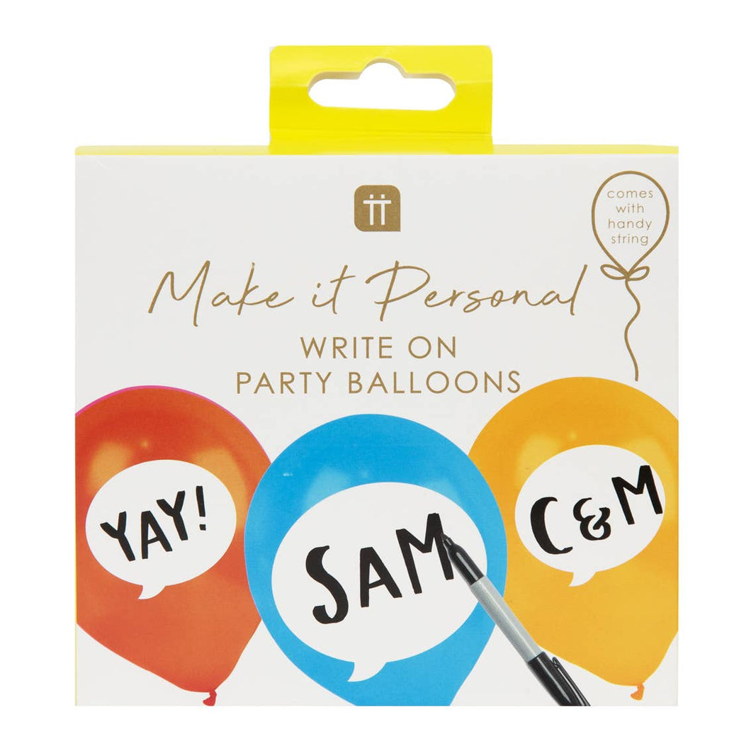 Customisable Party Balloons - 12 Pack