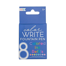 Load image into Gallery viewer, color write fountain pens colored ink refills - set of 8