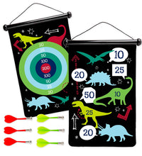 Load image into Gallery viewer, Double-Sided Magnetic Canvas Target Game - Dinosaur