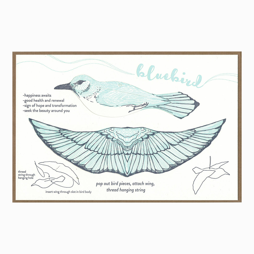 bluebird pop-out bird card