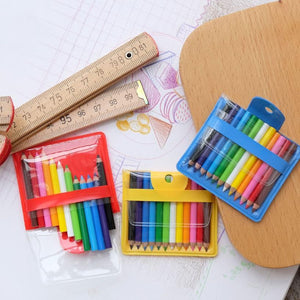 Pencils In Pouch - 12 MINI 1.75"